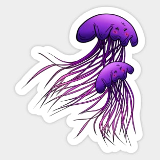 Purple jellyfish Sticker